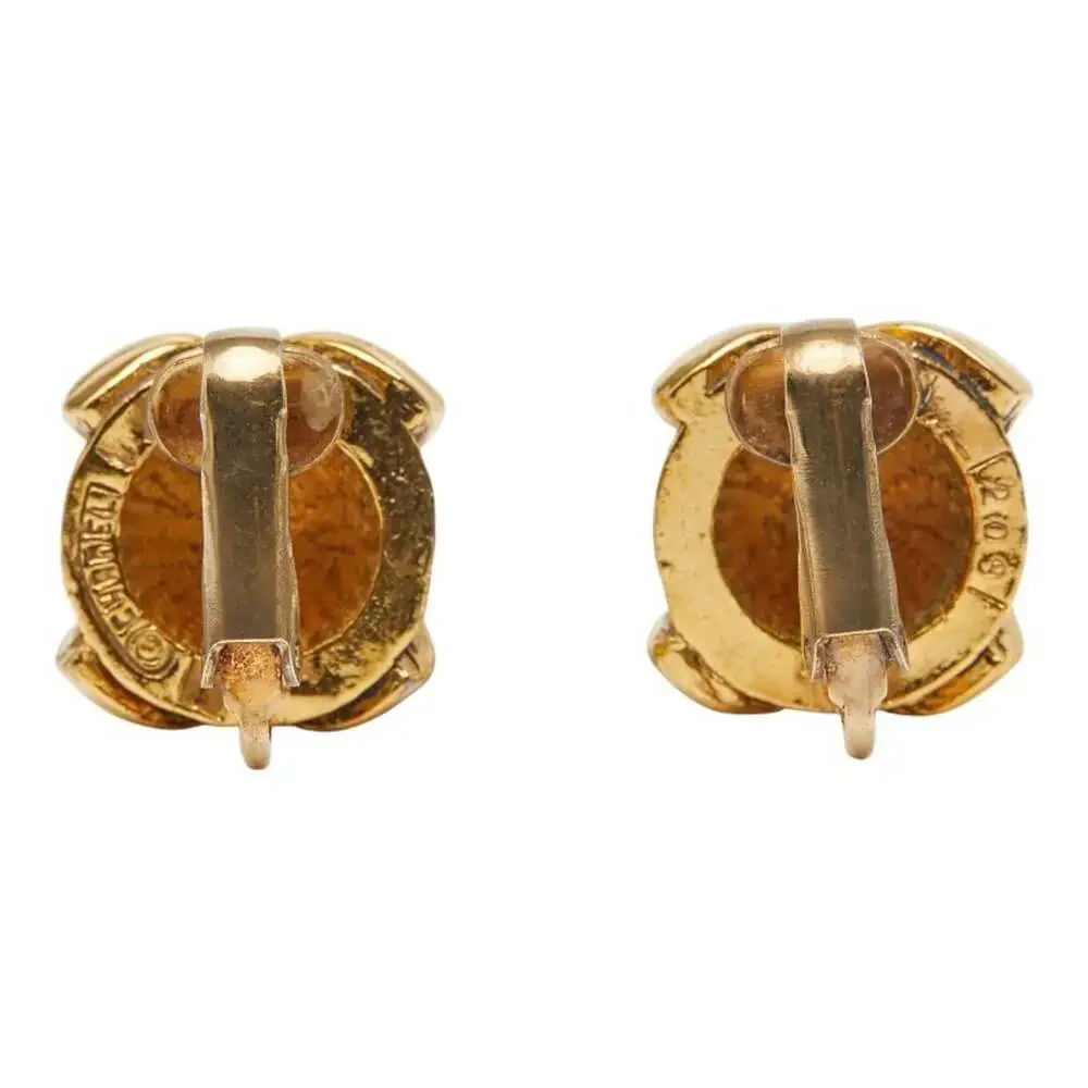 Chanel Cc Logo Clip-On Earrings Metal #222116C60B - Picture 3 of 6